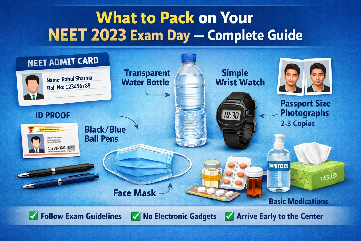 What to Pack on Your NEET 2023 Exam Day — Complete Guide